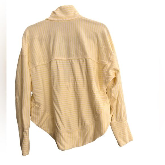 Pilcro Anthropologie Spliced Henley Top Ivory / Oxalis Tint, size M - Picture 10 of 11